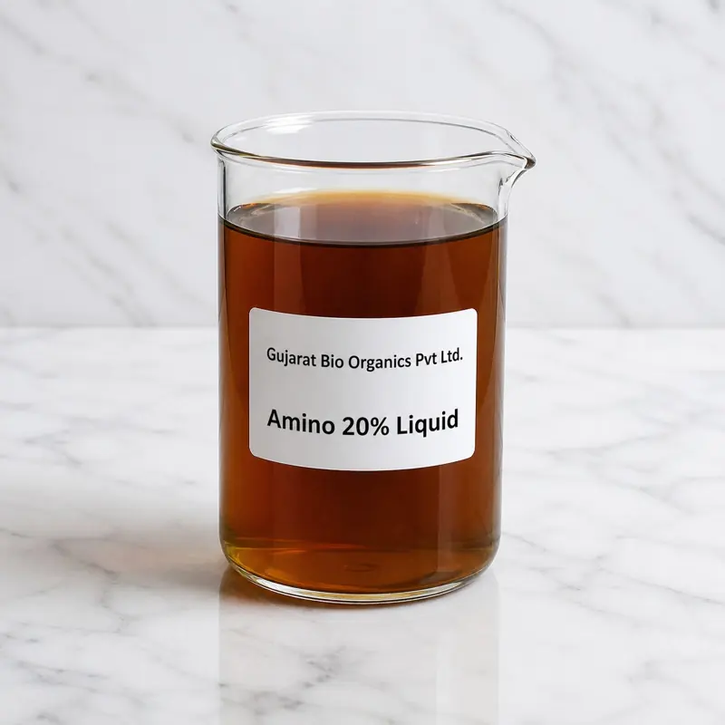 Amino acid 20% liquid in a beaker